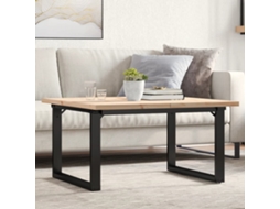 Mesa De Centro | Mesa De Apoio Mesa De Café Estrutura Em O 90x90x45,5 Cm Pinho/ferro Fundido Wsd633292 Lovely Home