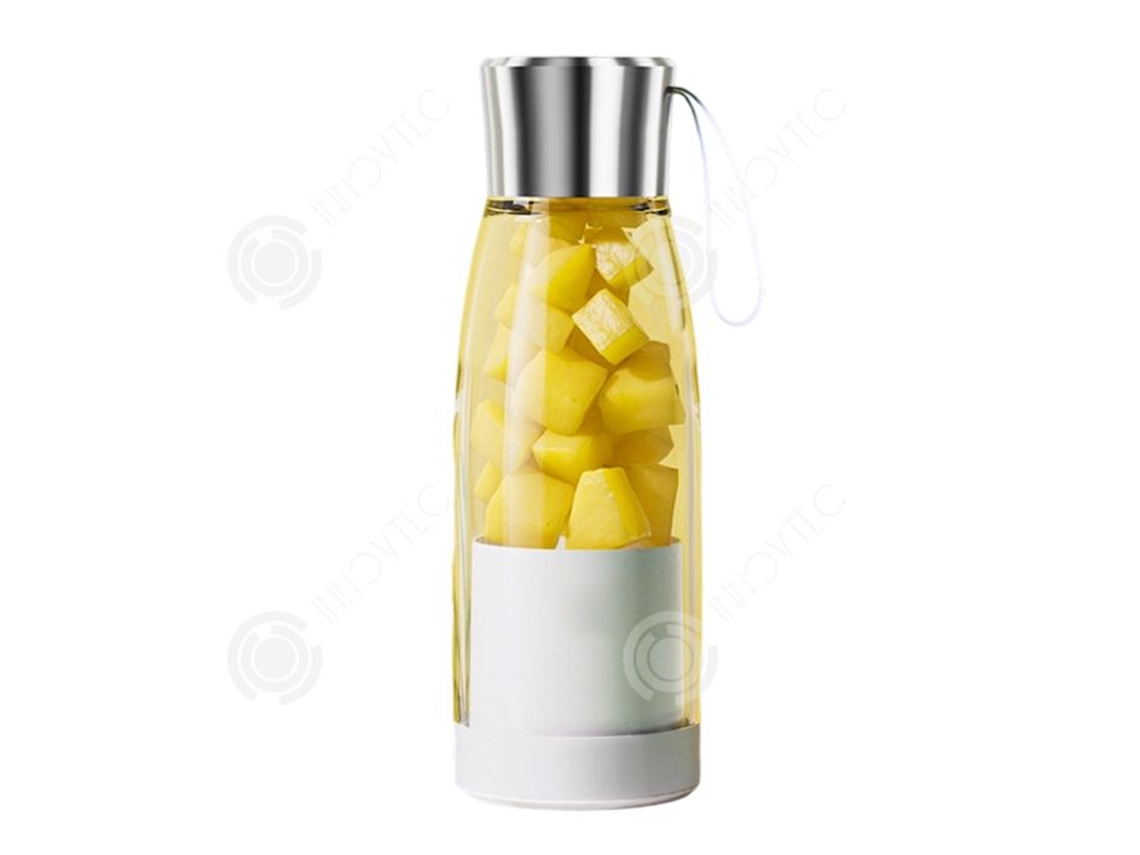 Inn Mini Blender 24x8,4x8,4cm 60w Grande Bateria De Longa Duração Extração Rápida Do Suco Adequado Para Uso Ao Ar Livre Branco Innovtec