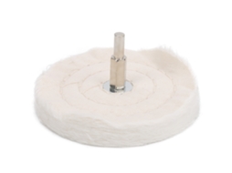 Rueda De Polimento De Tela Branca Tipo Plano Com Cabo Ferramenta De Lixamento Superfície Espelho 100mm