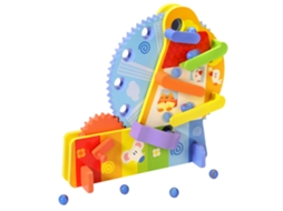 Mali brinquedo de Roda Gigante de Madeira Cute com Engrenagem Manual Presente Educativo para Crianças