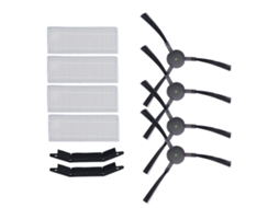 Conjunto de Peças de Reposição para Aspirador Lefant M210 M210s M213 K2 K3 K4: Escovas Laterais Filtros Raspe chão