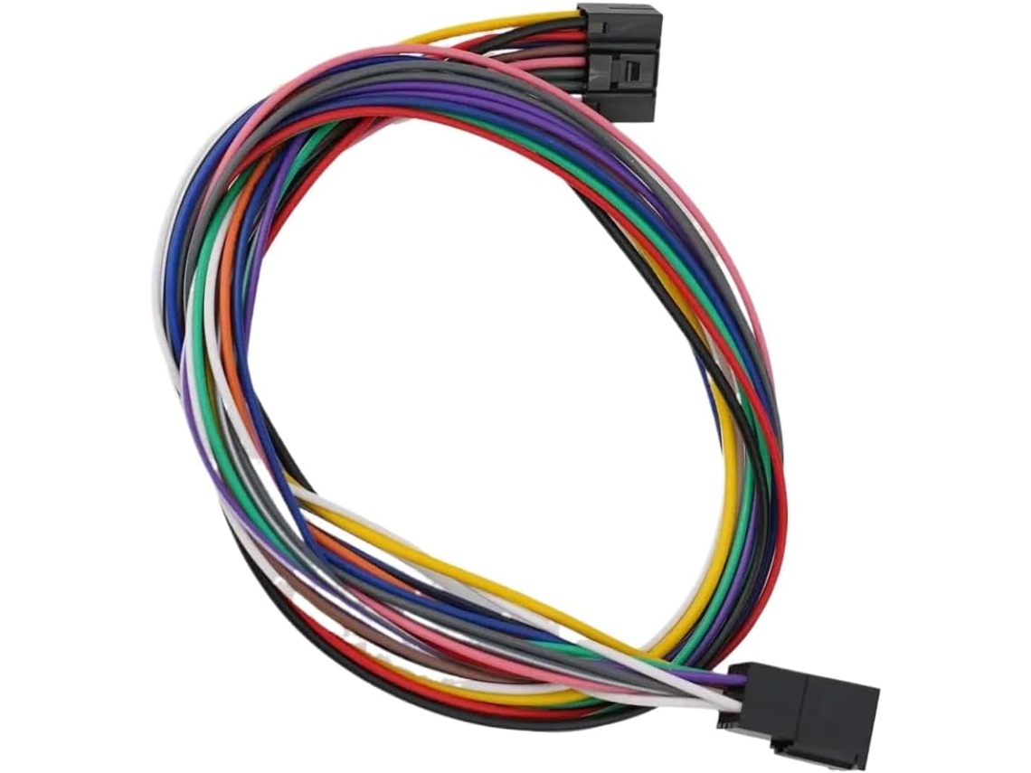 Cabo Extensor Iso Para Rádio Automotivo, Adaptador De 60cm Para Controle Volante Elétrico, 16 Pinos, Compatível Com