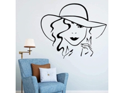Adesivos Muraux Mignonne Petite Fille Decoração Murale Decoração De Salão Decoração Murale Enfants Chambre Murale 58 * 69cm