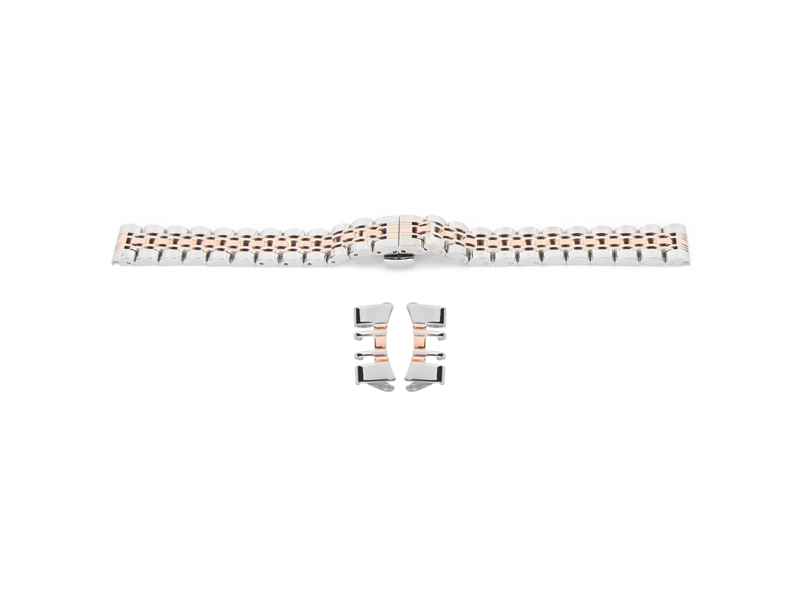 Pulseira de relógio ajustável em aço inoxidável, 21 mm/0,83 pol.