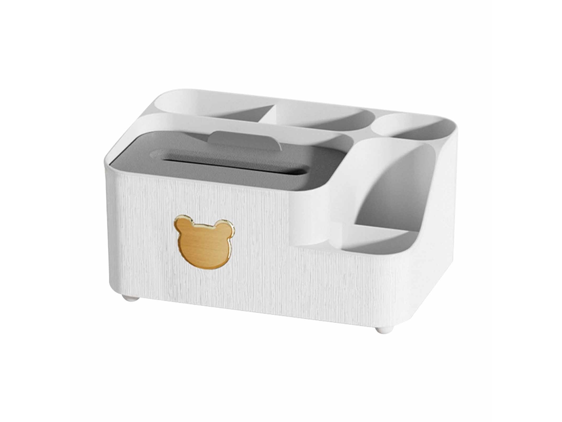 Caixa de Papel Higiênico Urso S/MARCA Multifuncional com Compartimentos para Mesa, Sala de Estar e Escritório