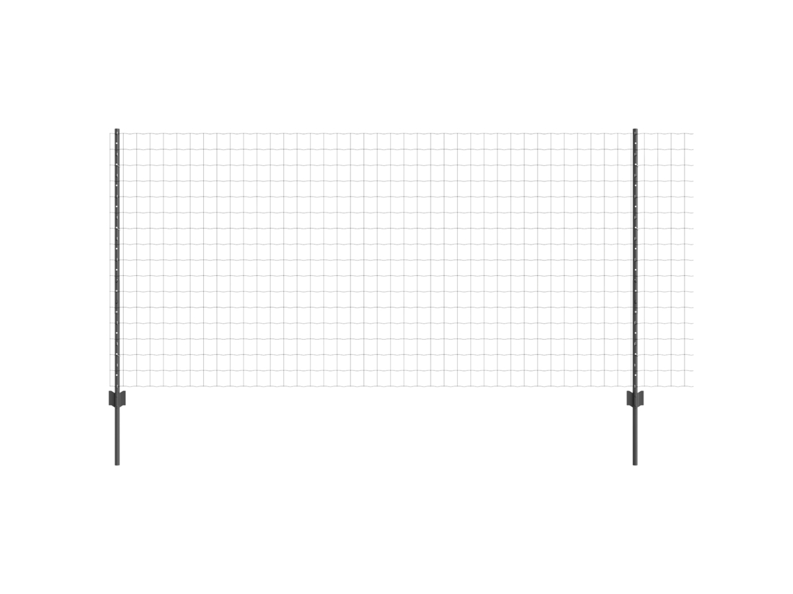 Conjunto 1 Barreira Externa Vidaxl Cinzento Aço (10 X 1,2 M)