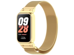 Bracelete para Redmi Band 2 / Xiaomi Smart Band 8 Milan Magnética com Moldura Dourada XIAOMOYU