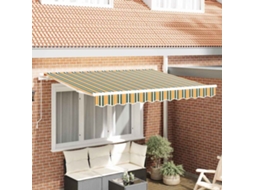 Vidaxl Tecido De Substituição Para Toldo Verde E Amarelo 280 X 245 Cm