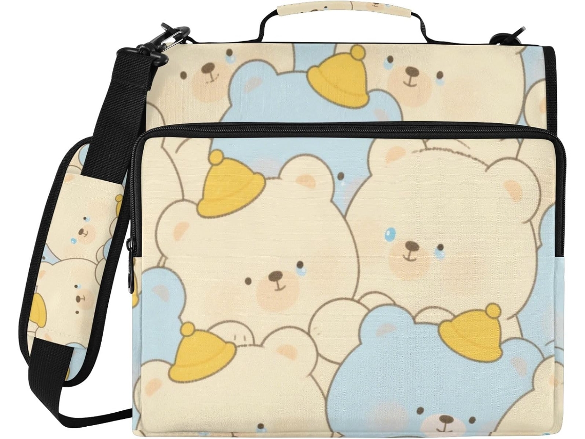 Design Fofo De Desenho Animado Com Argolas 7, 6x 3, 8cm, Fecho De Alça, Inclui Bolso Com Zíper, Organizador De