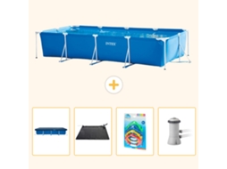 Intex Piscina Com Estrutura Retangular - 450x220x84 Cm - 5-peças S37