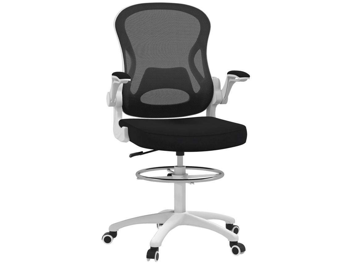 Cadeira Escritório 59x65x110 130 Cm Ergonómica Tecido Respirável Altura Ajustável Braços