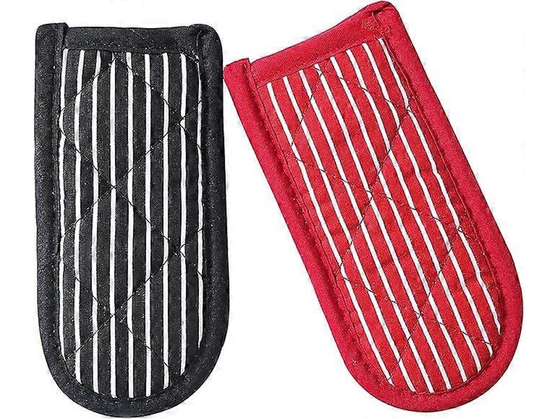 Protectoras de Mango de Sartén de Hierro Fundido, Resistentes Al Calor, Lavables a Máquina, 2 Piezas para Cocina (rayadas)