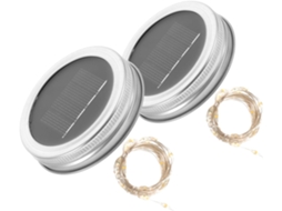 Conjunto De 2 Luminárias Solares De Led Para Jardim