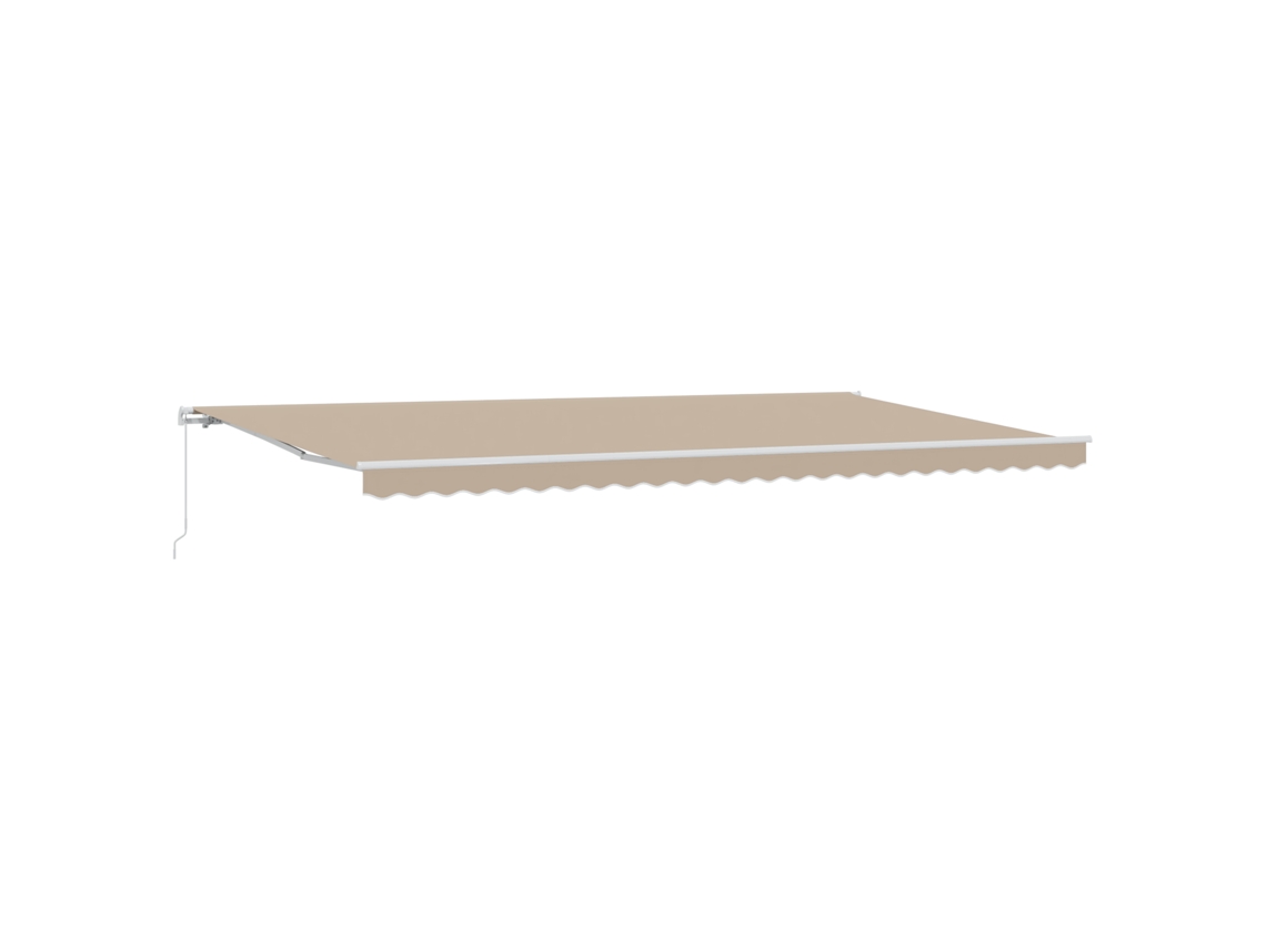 Toldo Retrátil Manual Bege Vidaxl Bege Acrílico