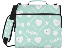 Lucky Pasta 3 Anéis em Formato de Coração com Estrela Branca, 3,8cm de Comprimento, Verde, com Sacos Extras, Alça de Mão