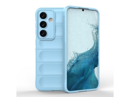 Capa Halinuia Para Samsung Galaxy S24 5g Magic Shield Tpu Flanela Azul Claro (proteção Integral, Interior Em Flanela)