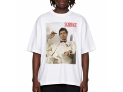 Rockinstone Scarface Movie Chillin White Adult T-shirt Size:s