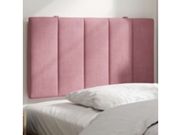 Vidaxl Almofadão De Cabeceira Hanko 80 Cm Veludo Rosa