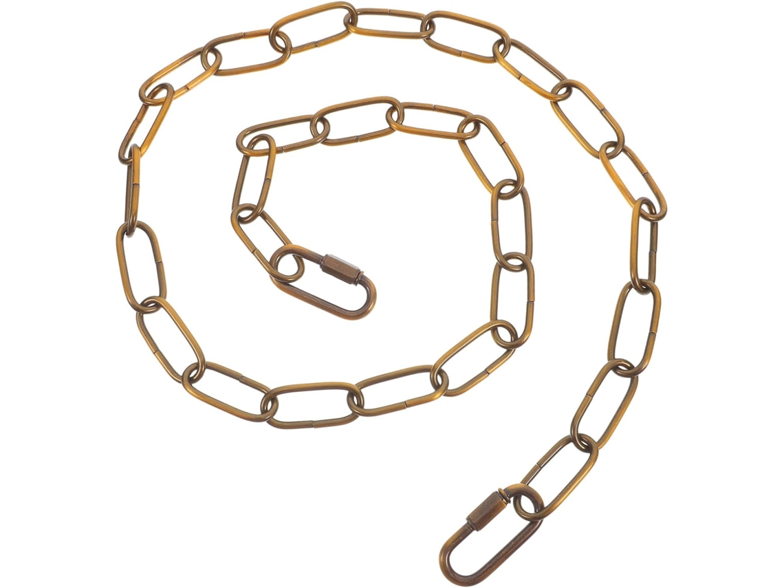 Corrente De Lustre Em Ferro Dourado 189 Cm, Com Anéis Removíveis.