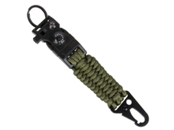 Chaveiro de paracord com bússola, isqueiro, apito, outdoor STELASPLEN