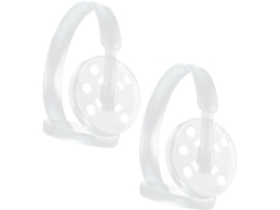 Kichouse Suporte De Armação Resistente E Prático Para Confecção Protetores Auriculares, Plástico Branco, Conjunto De 2 Peças