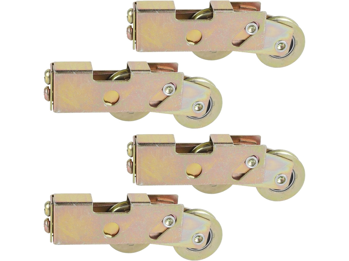 Conjunto De 4 Roletes Para Porta Correr Pátio, 1-1/4 Polegadas, Rolete
