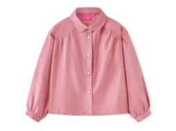 Blusa Para Criança Com Mangas Abalonadas Rosa-velho 116