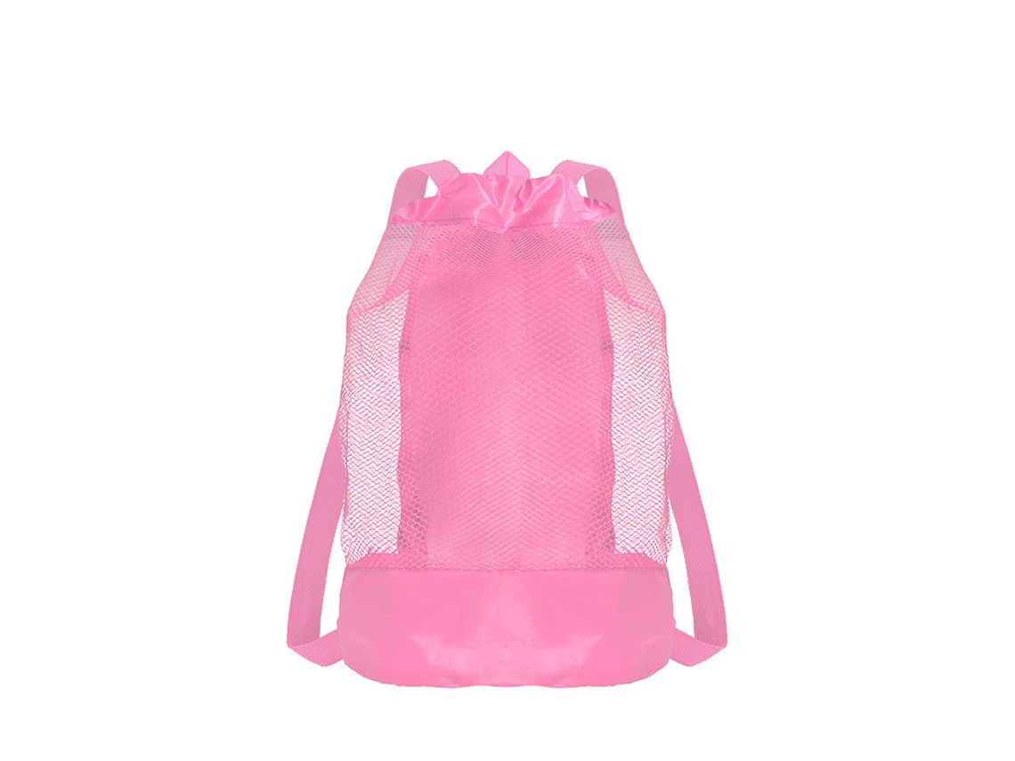 Mochila Dobrável Para Guardar Brinquedos De Praia Yuysan 50x23cm Cor Rosa