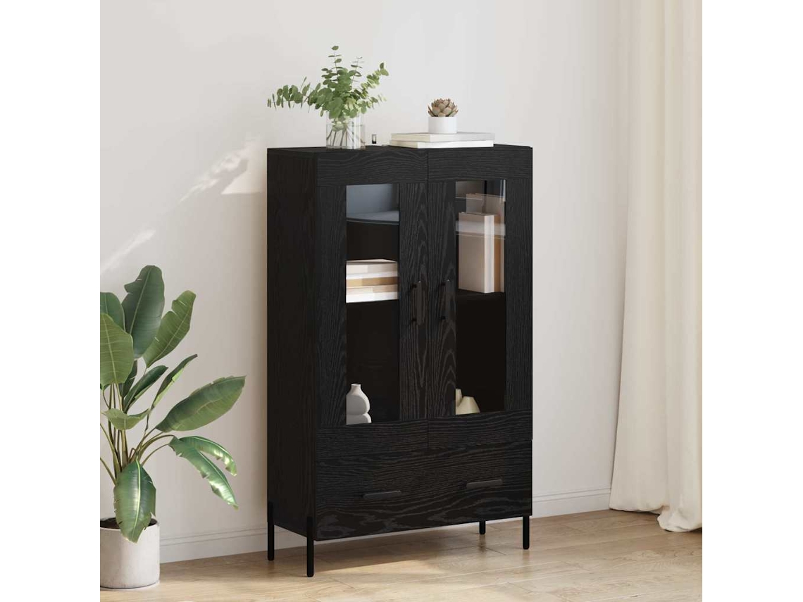Vidaxl Buffê Corona Carvalho Preto 69,5 X 31 X 115 Cm