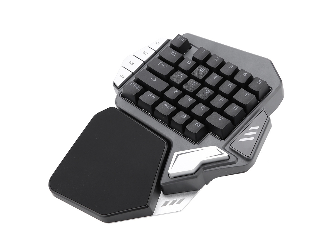 Teclado Gaming Unimanual LAXISCREED Bluetooth/fio Personalizável