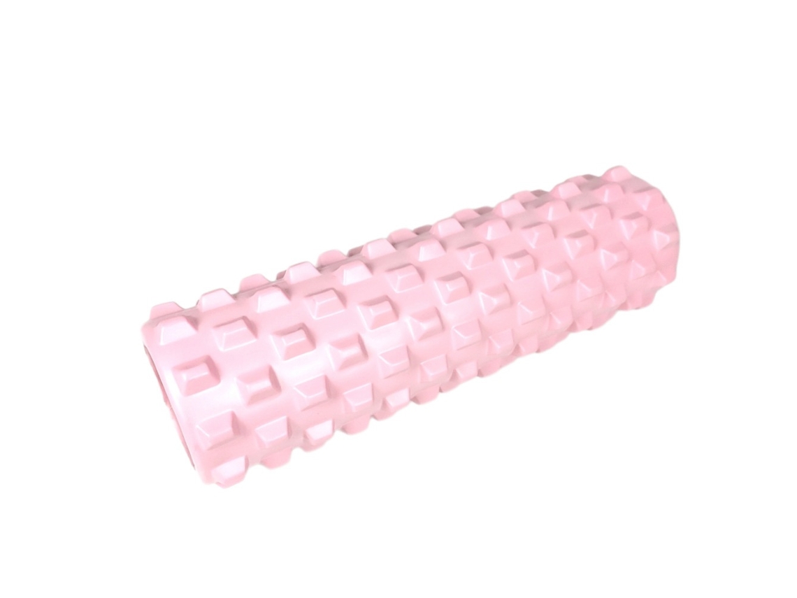 Conjunto 2 Blocos De Ioga Eva Com Alça Para Flexibilidade Postural 30 Cm Rosa