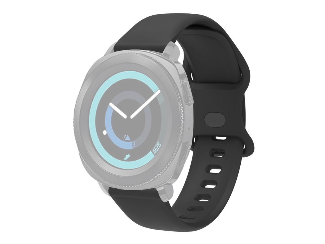 Bracelete Silicone 22Mm Ajustável para Xiaomi Haylou Rt Ls05S/Rs3 Ls04 Preto