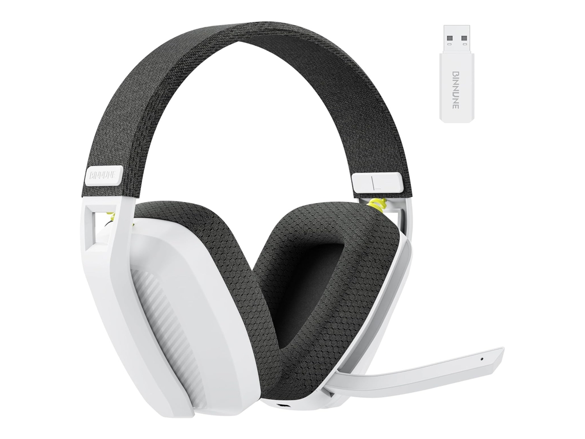 Fone de ouvido gamer sem fio BW06 2.4G/Bluetooth com cancelamento de ruído e microfone leve | S/MARCA