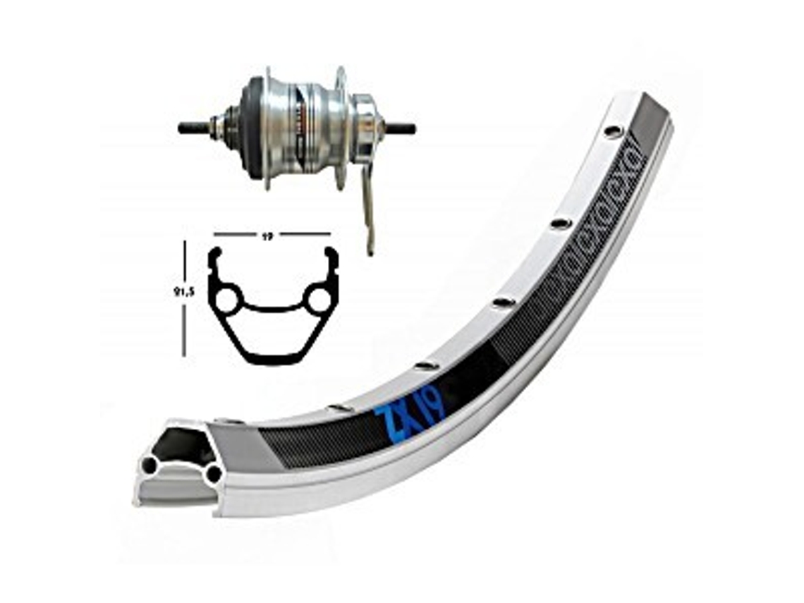 Roda traseira retropedalada EXAL Winora Zx19.36 Tr.Sh