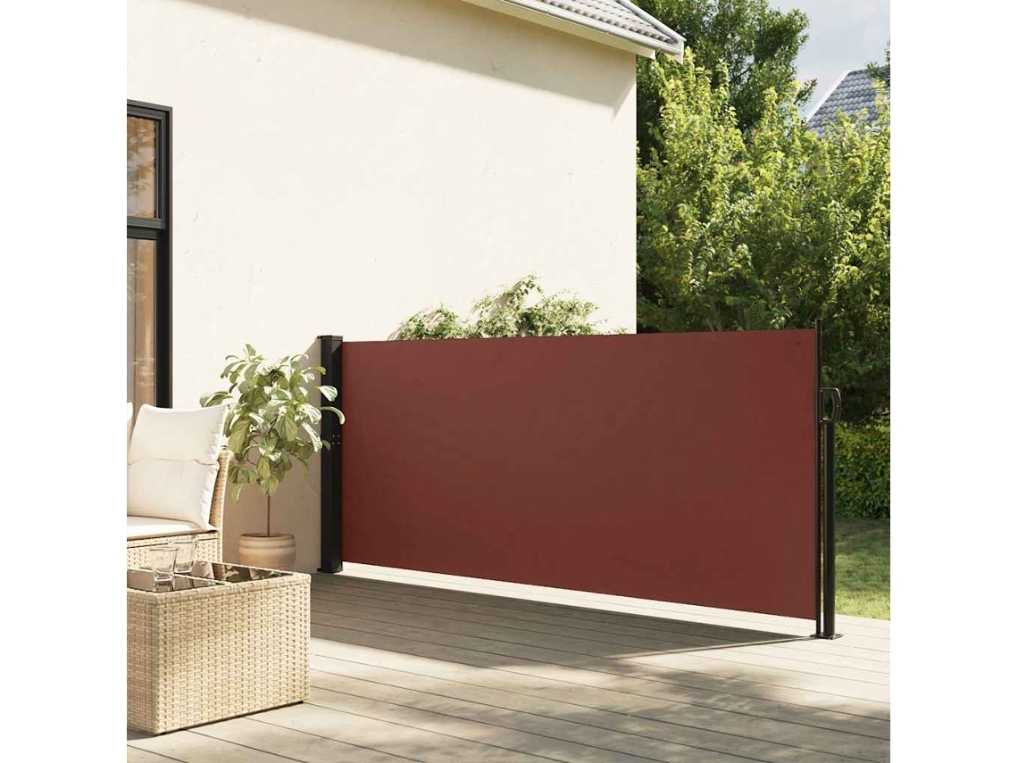 Vidaxl Toldo Lateral Retrátil 140x300 Cm Castanho