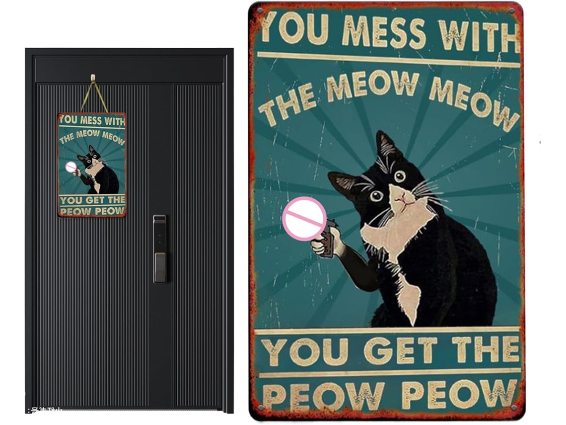 Placas De Porta Engraçadas | Arte De Parede Em Metal Divertida
