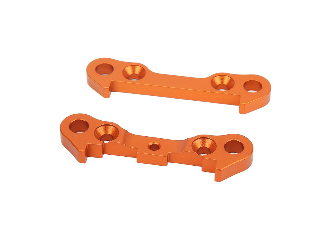 2 Peças Placa Fixadora De Braço Inferior Dianteiro Em Metal Laranja Para Carro Rc Zd Racing 1/7 Dbx07 Ex 07