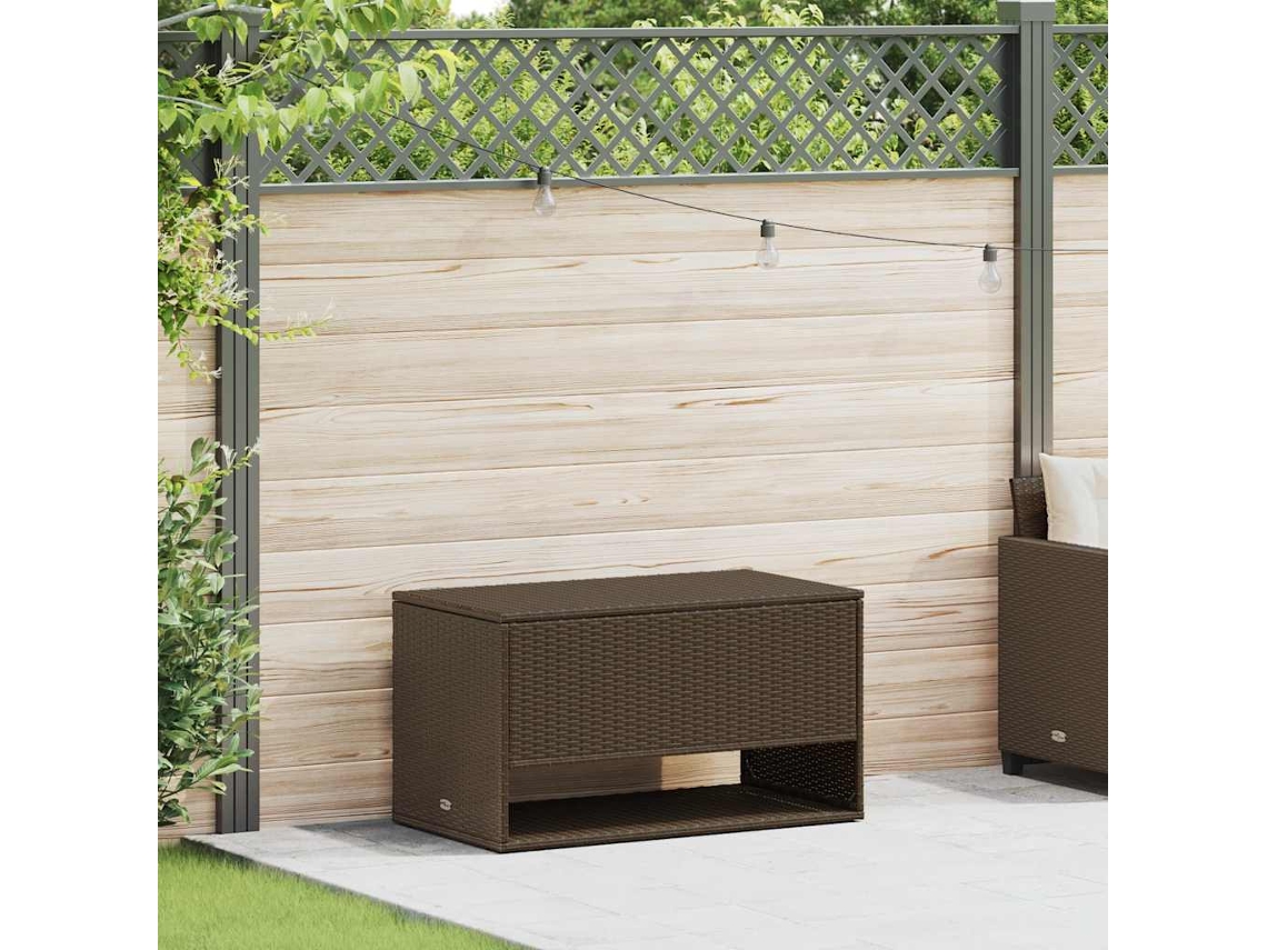 Vidaxl Caixa Para Almofadões De Exterior 100x55x55,5 Cm Vime Pe