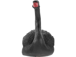 Estátua de Cisne Negro Inoomp Feita de Resina, Figura de Jardim Às Intempéries com Design Realista e Material Estável e CHABERLU