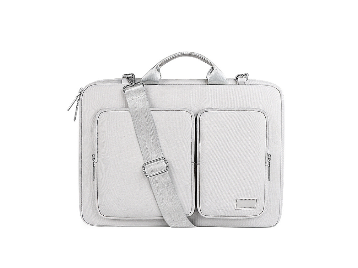 Bolsa Para Portátil Czhhmart Com Alça De Ombro, Compatível Com Notebooks De 13 E 14 Polegadas Cinza Claro