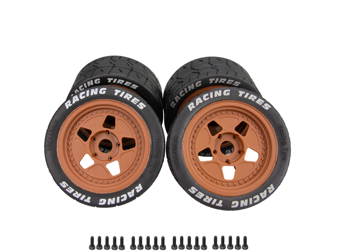 4 Pneus De Roda 100x43mm 17mm Hex Para Carro De Controle Remoto 1/7 Arrma Infraction Felony Zd Racing Ex-07 Ex07 Acessórios De Upgrade