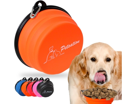 Tigela de Viagem PETSATION Laranja Set