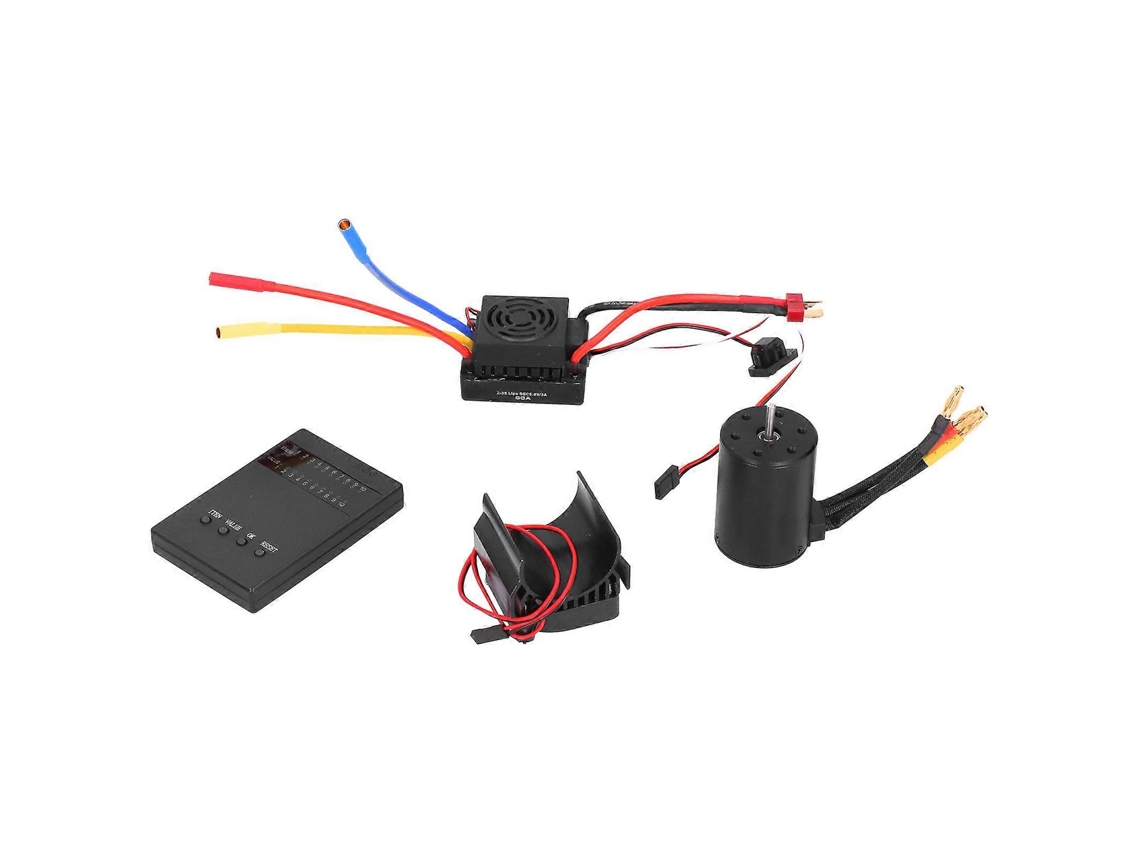 Motor Sem Escova 3650 3100kv 60a Esc Programador Cartão Dissipador De Calor Para Carro Rc 110vayotoy