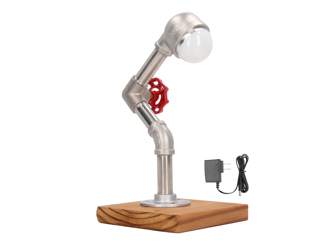 2026 lâmpada de Mesa de Design Industrial Tubo Led Luz Branca Fria Decoração Casa Quarto Sala de Estar Plug Us 110‑220v