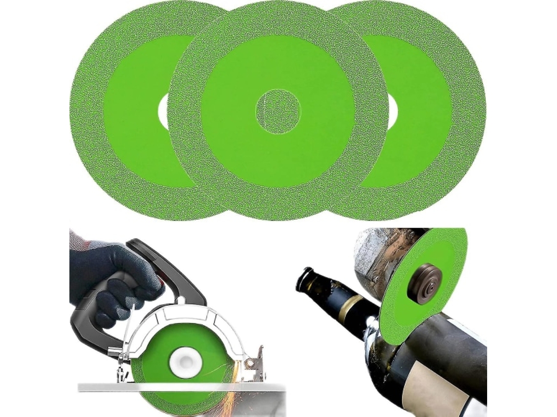 Disco De Corte Para Esmerilhadeira, 3 Peças, 4 Polegadas, Para Cerâmica E Azulejo, Para Vidro