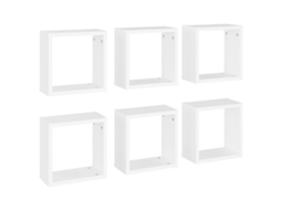 Cube Shelf, Cube Shelves Vidaxl Branco Madeira Processada (30 X 15 X 30 Cm)