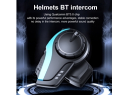 Intercom Moto Bt5.0 6 cavaleiros 2000m Ip65 LAXISCREED