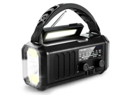Rádio Portátil com Manivela, Lanterna LED, Multibanda, Solar, WB | AQUAFORGE