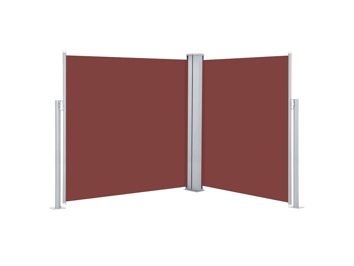 Side Awning, Side Awnings Vidaxl Marrom Poliéster (140 X 600 Cm)
