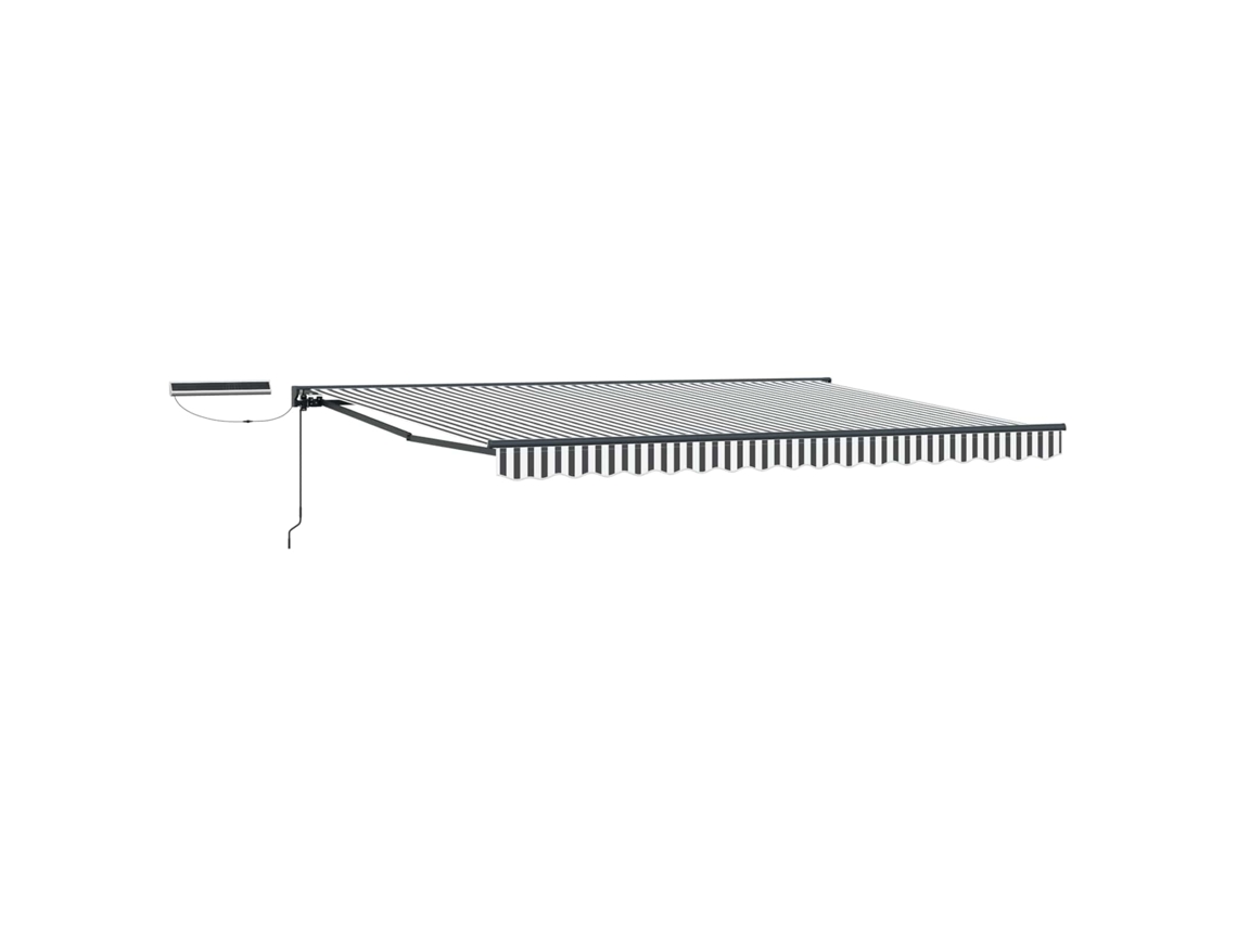 Conjunto 1 Toldo Retrátil Elétrico Vidaxl Antracite Alumínio (4,5 × 3,5 M)